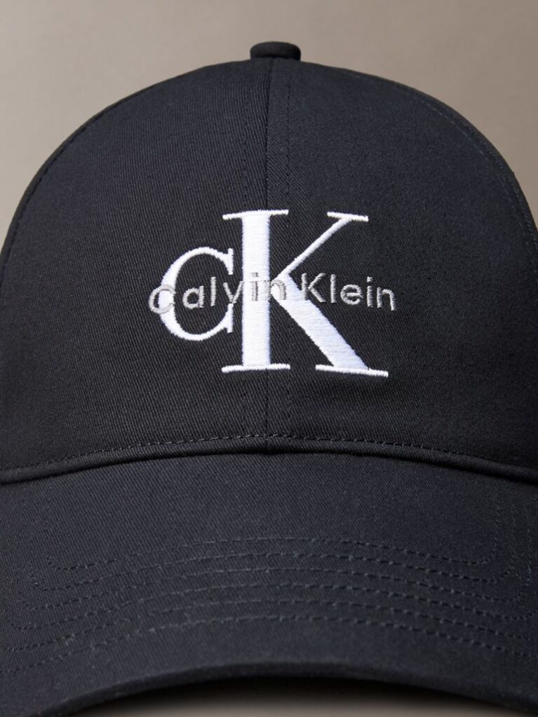 Black Cotton Twill Logo Cap  Women