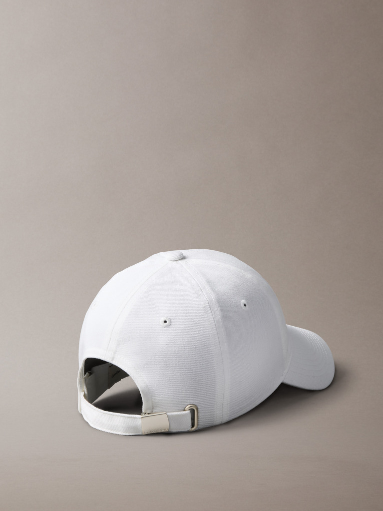 White Cotton Twill Logo Cap  Women