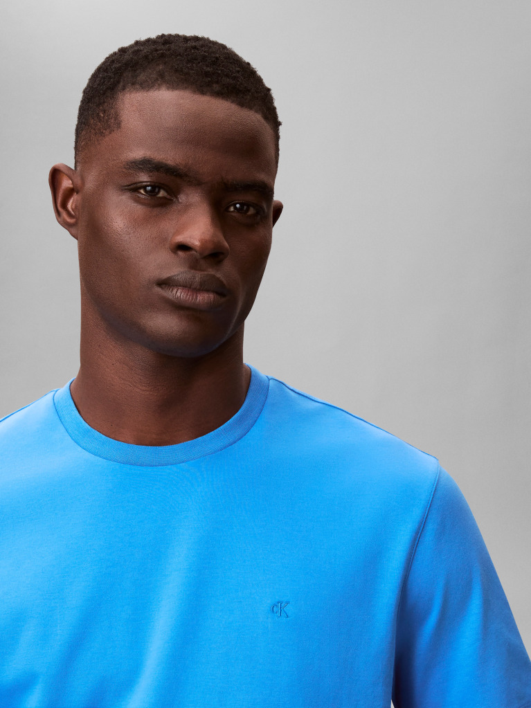 Blue Pima Cotton T-shirt  Men