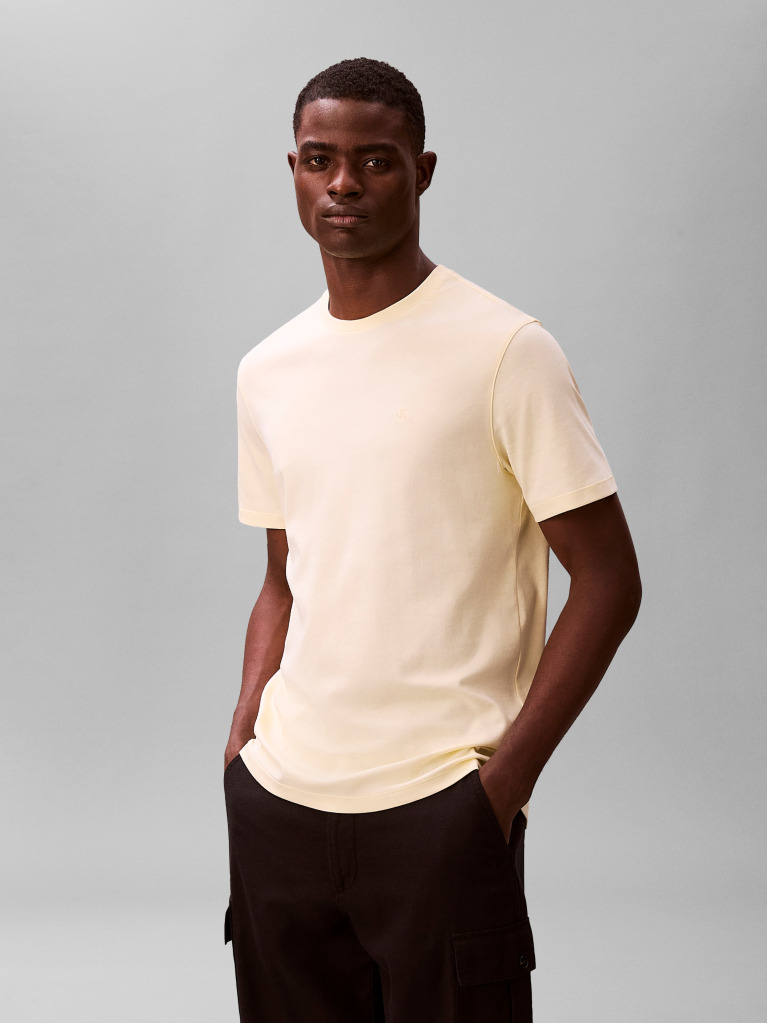 Yellow Pima Cotton T-shirt  Men