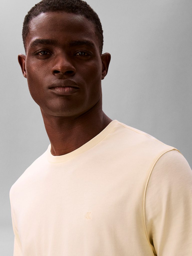 Yellow Pima Cotton T-shirt  Men