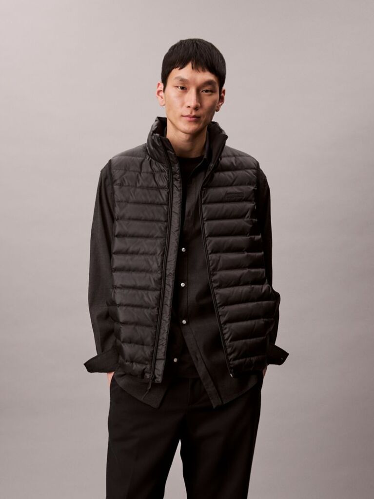 Black Puffer Vest  Men