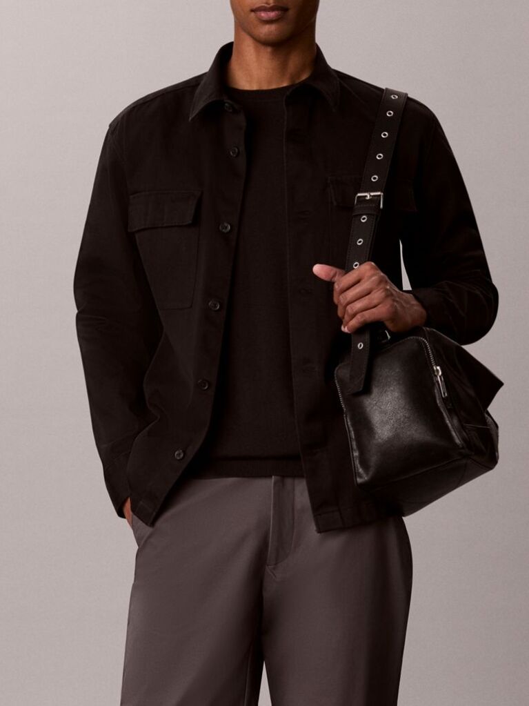 Grey Tapered Sateen Chinos  Men
