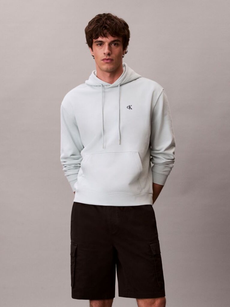 Black Cotton Twill Cargo Shorts  Men