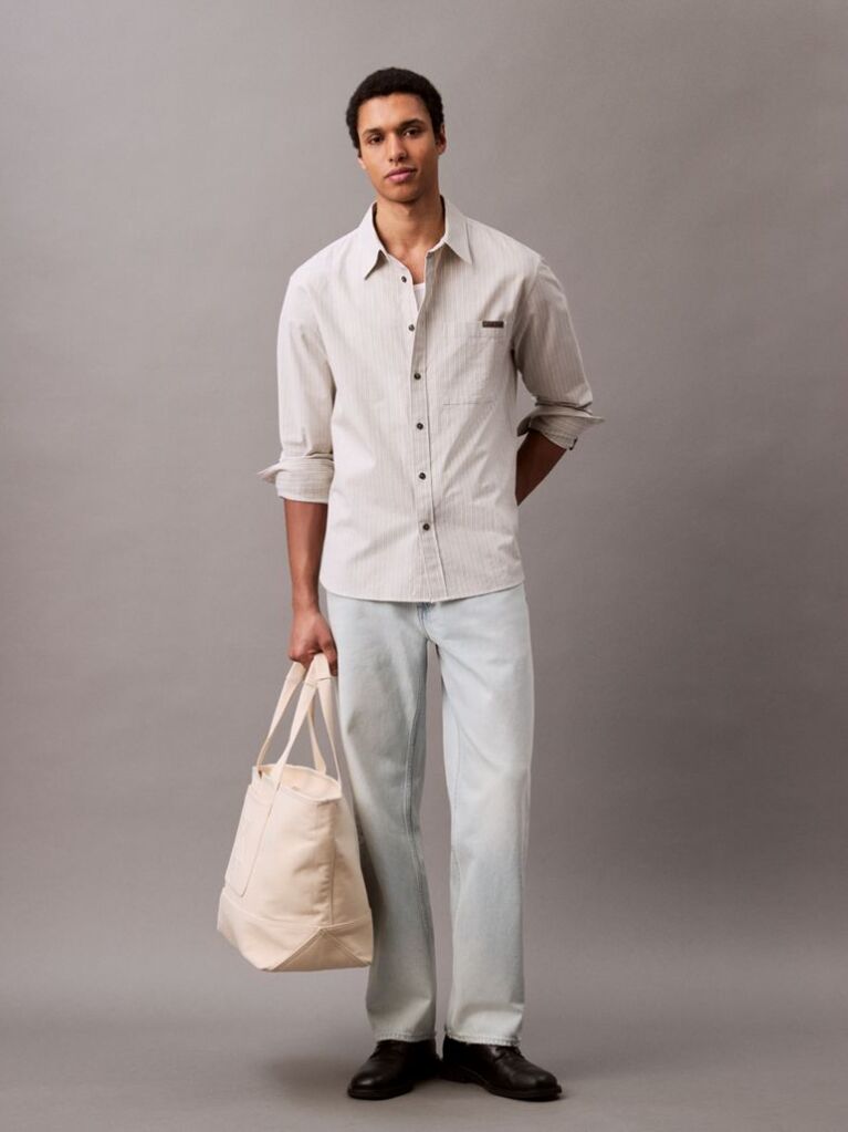 Blue 90's Straight Jeans  Men