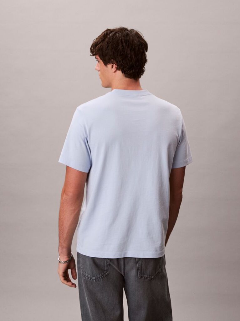 Blue Monogram Logo T-Shirt  Men