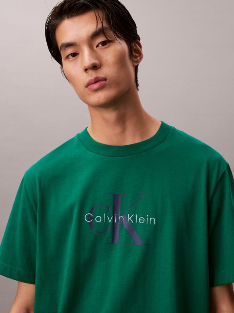 Green Monogram Logo T-Shirt  Men