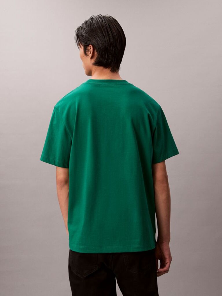 Green Monogram Logo T-Shirt  Men