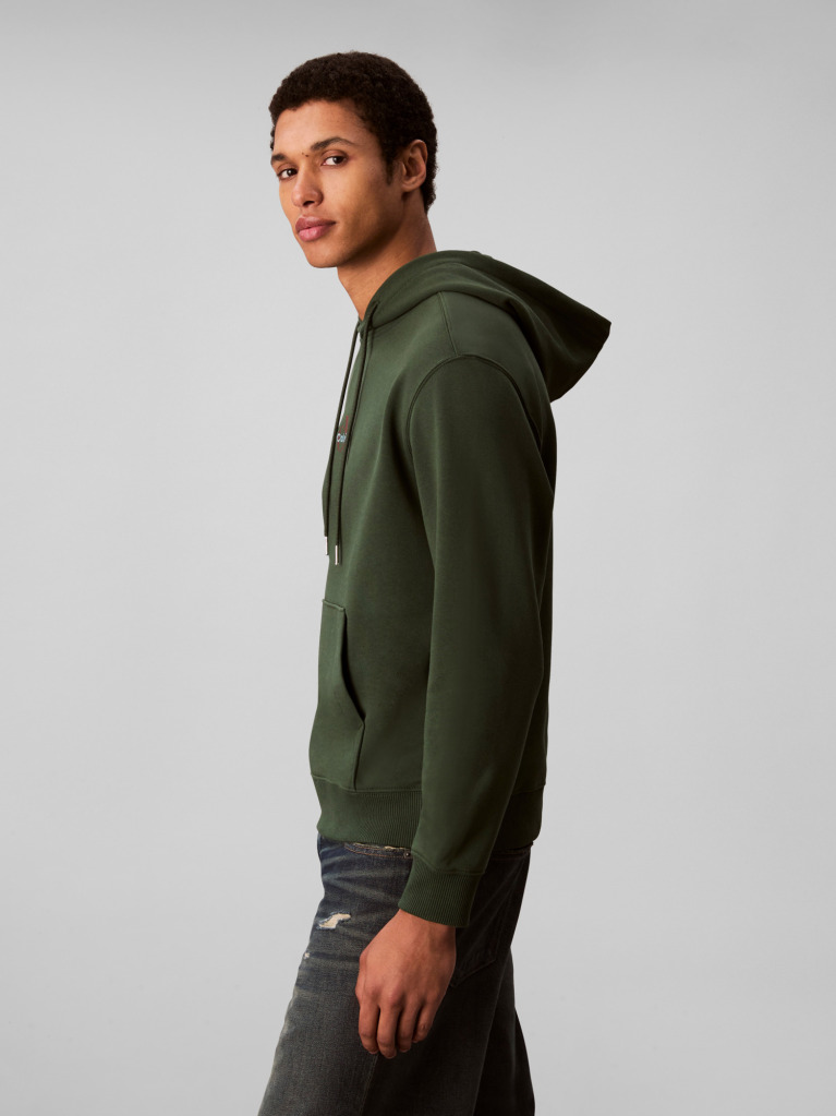 Green Relaxed Monogram Hoodie  Men