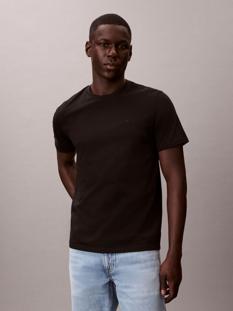 Black Short-Sleeve Classic Monogram Tee  Men