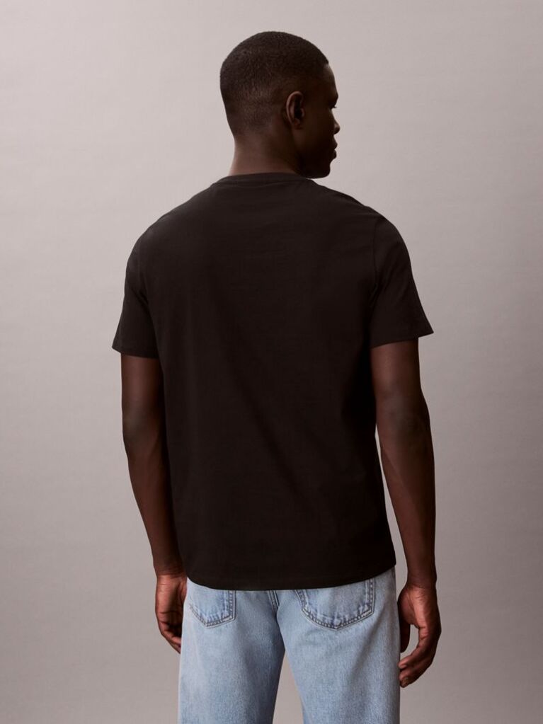 Black Short-Sleeve Classic Monogram Tee  Men