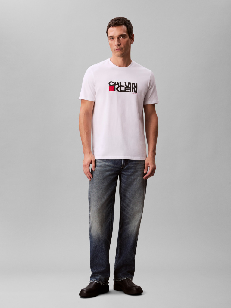 White Short Sleeve Redbox Graphic T-Shirt  Men