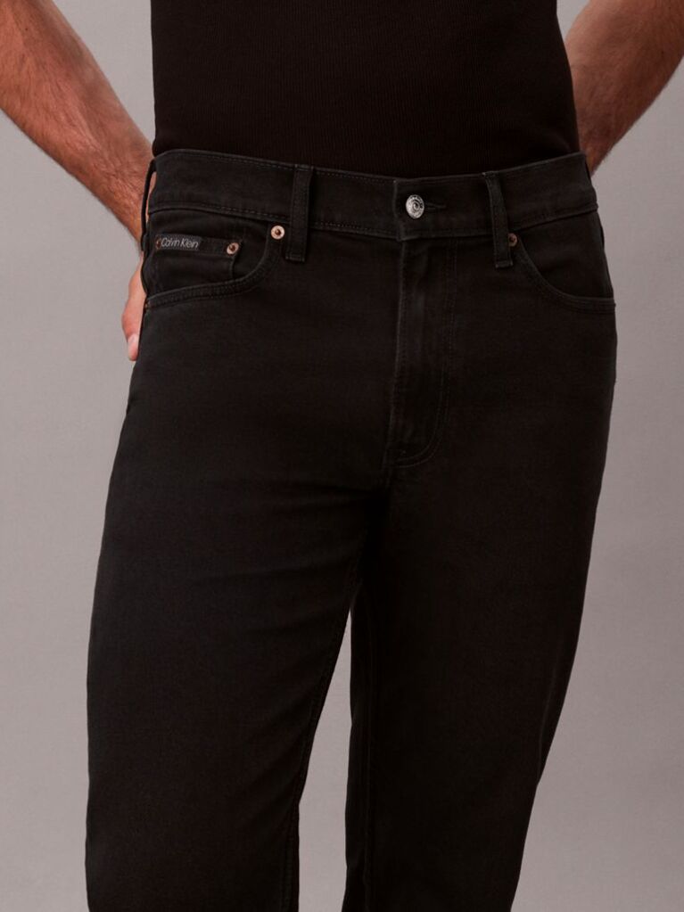 Black Slim Straight Jeans  Men
