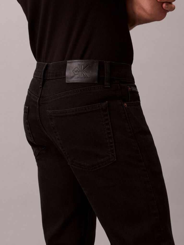 Black Slim Straight Jeans  Men