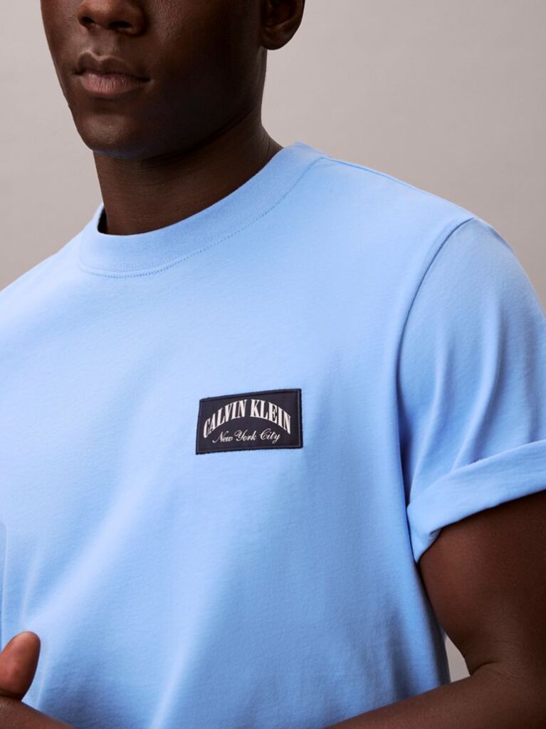 Blue Varsity Badge T-shirt  Men