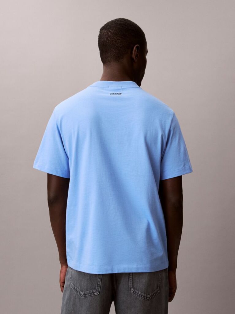 Blue Varsity Badge T-shirt  Men