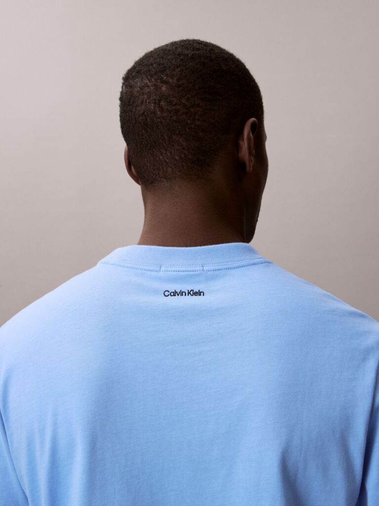 Blue Varsity Badge T-shirt  Men