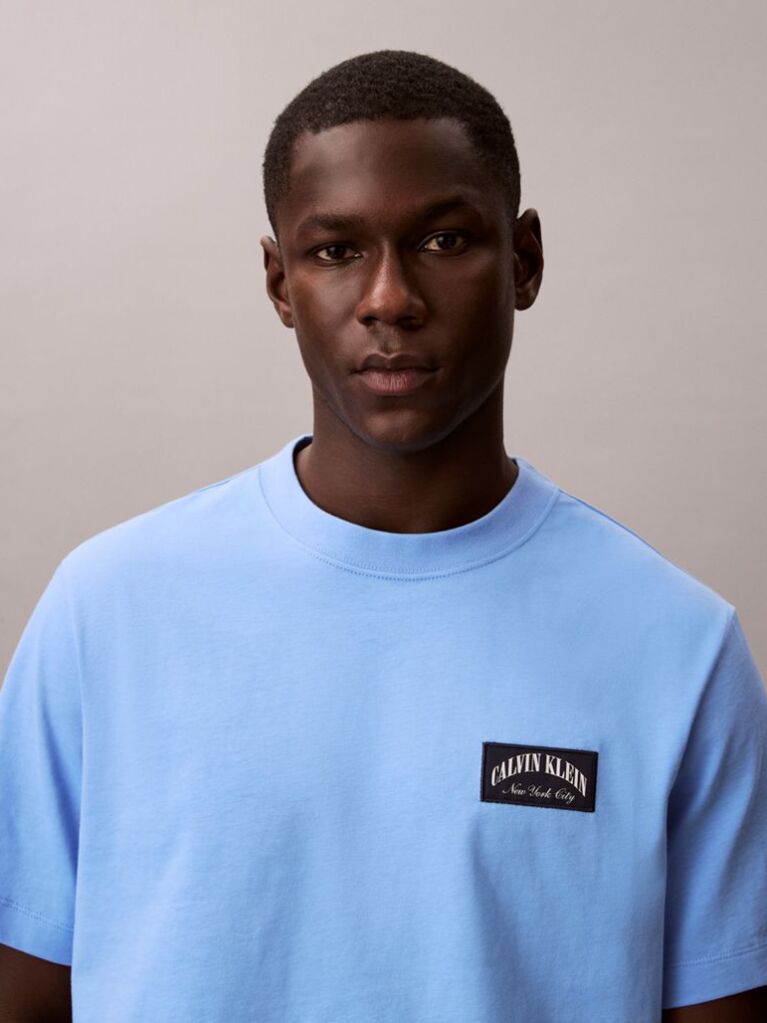 Blue Varsity Badge T-shirt  Men
