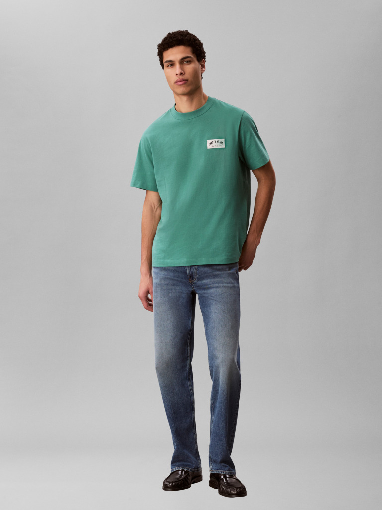 Green Varsity Badge T-shirt  Men