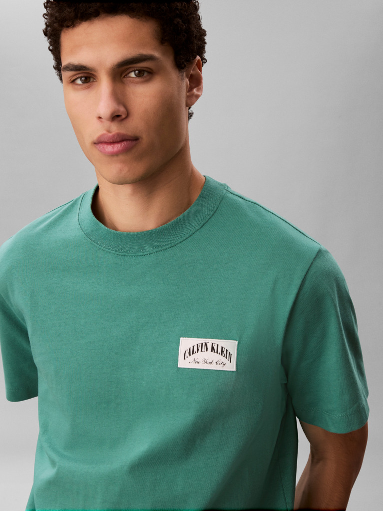 Green Varsity Badge T-shirt  Men