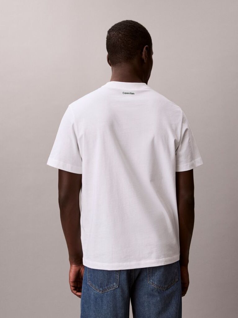 White Varsity Badge T-shirt  Men