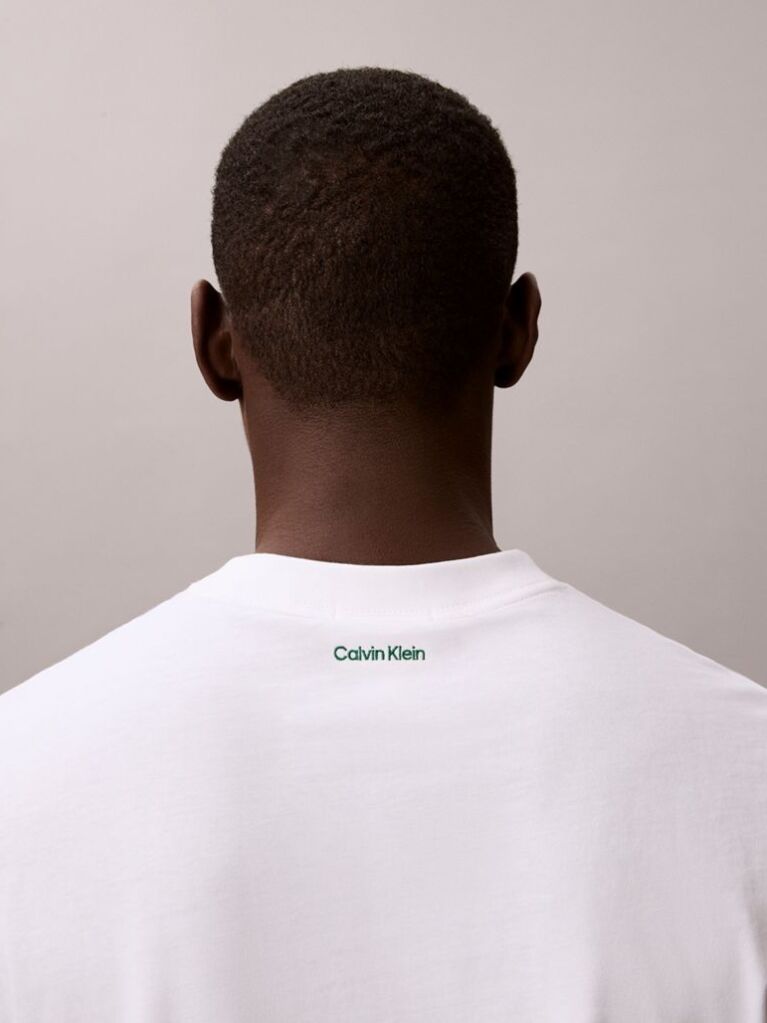 White Varsity Badge T-shirt  Men