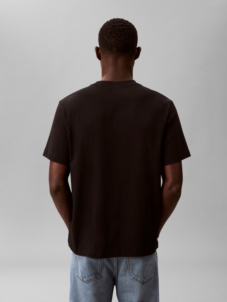 Black Embroidered NYC Logo T-shirt  Men