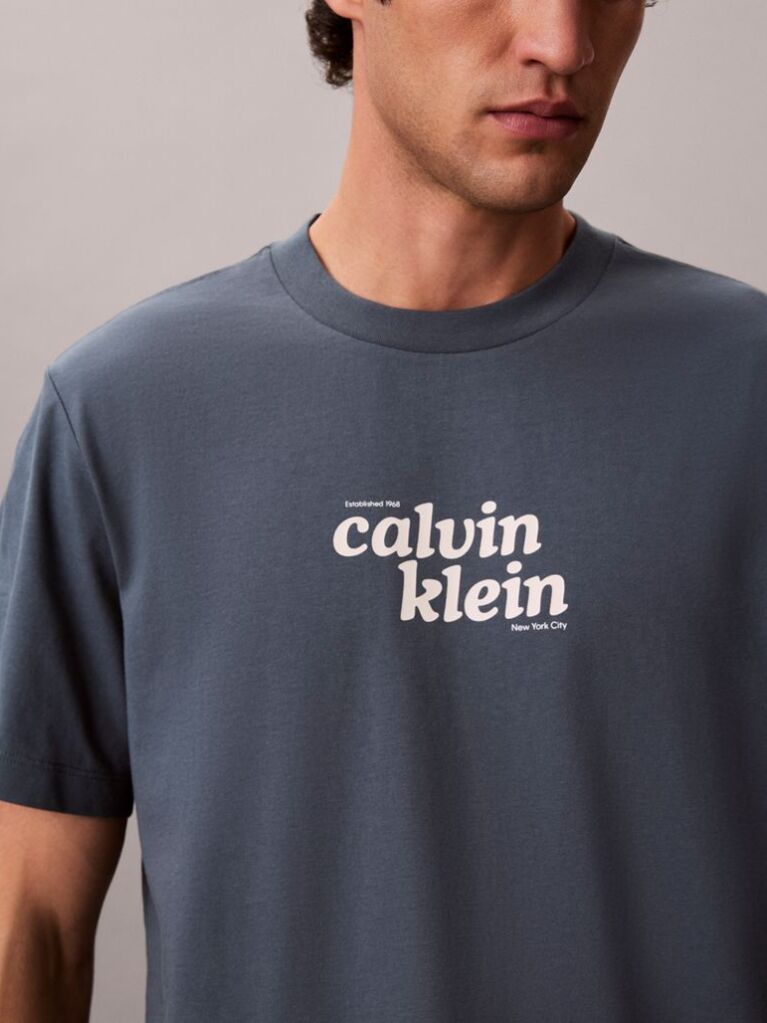 Blue Relaxed Logo T-shirt  Men