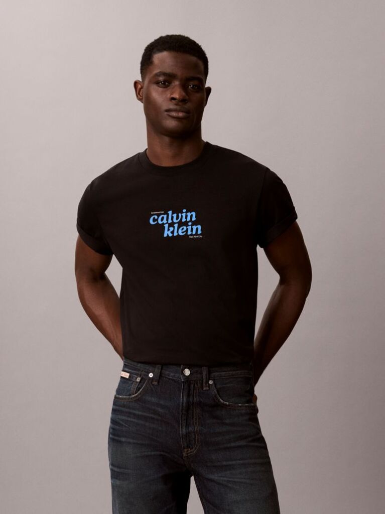 Black Relaxed Logo T-shirt  Men