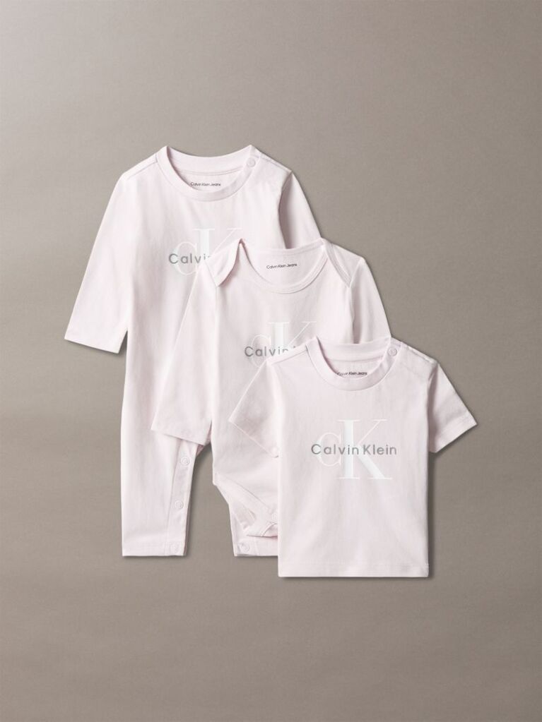 Pink 3 Pack Monologo Gift Box  Newborn