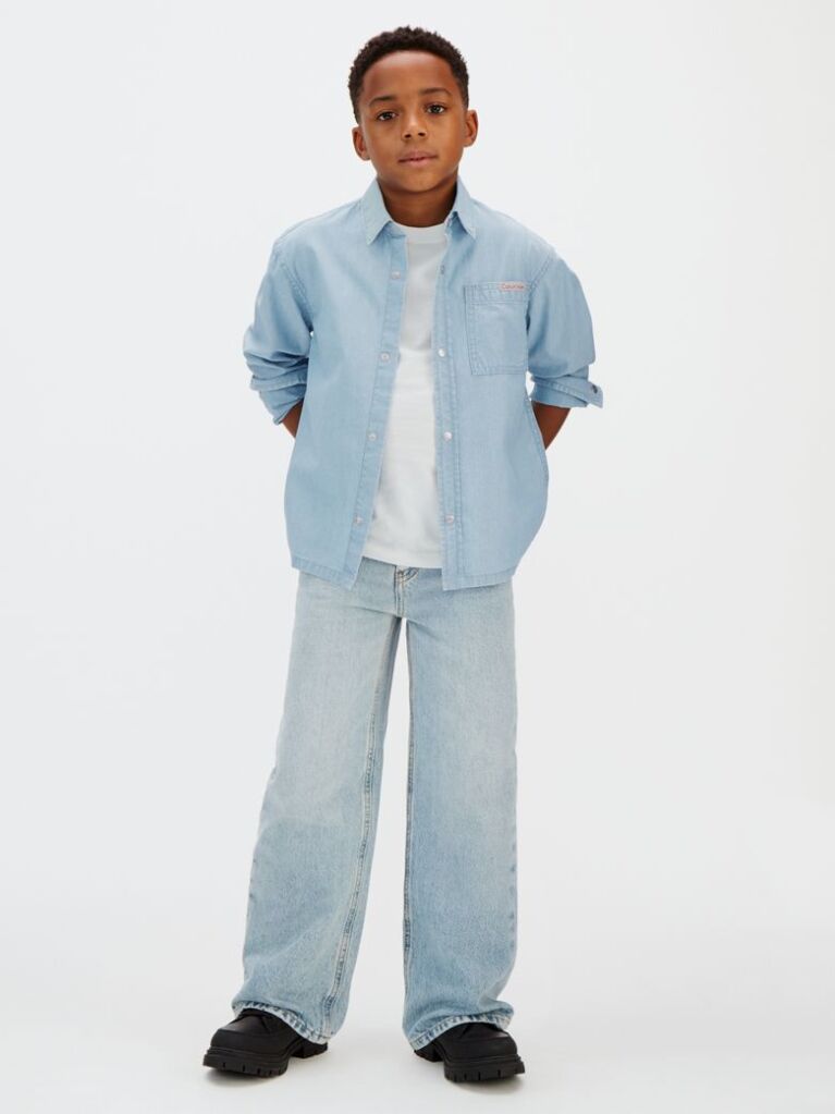 Denim Woven Chambray Shirt  Boys