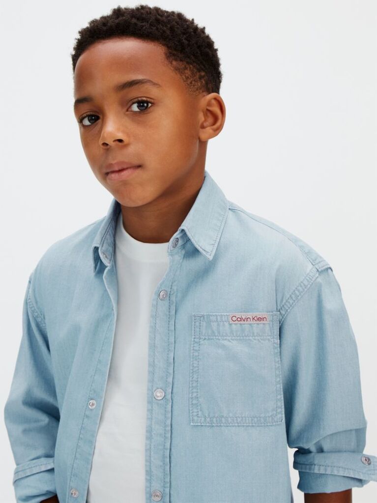 Denim Woven Chambray Shirt  Boys