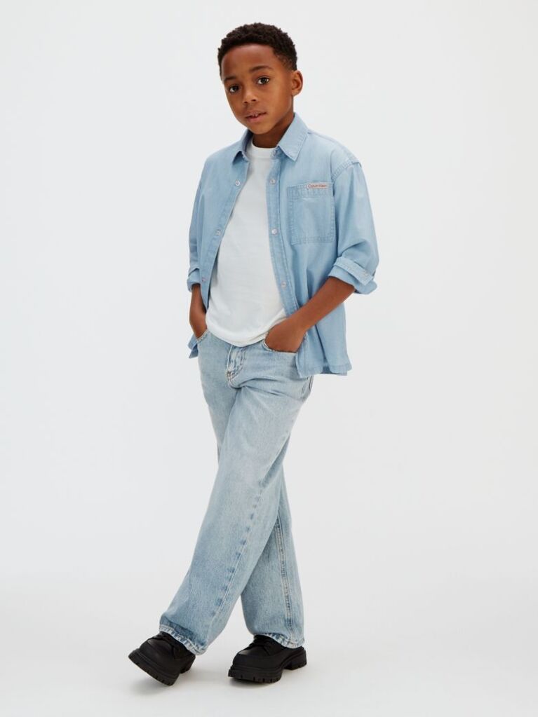 Denim Woven Chambray Shirt  Boys