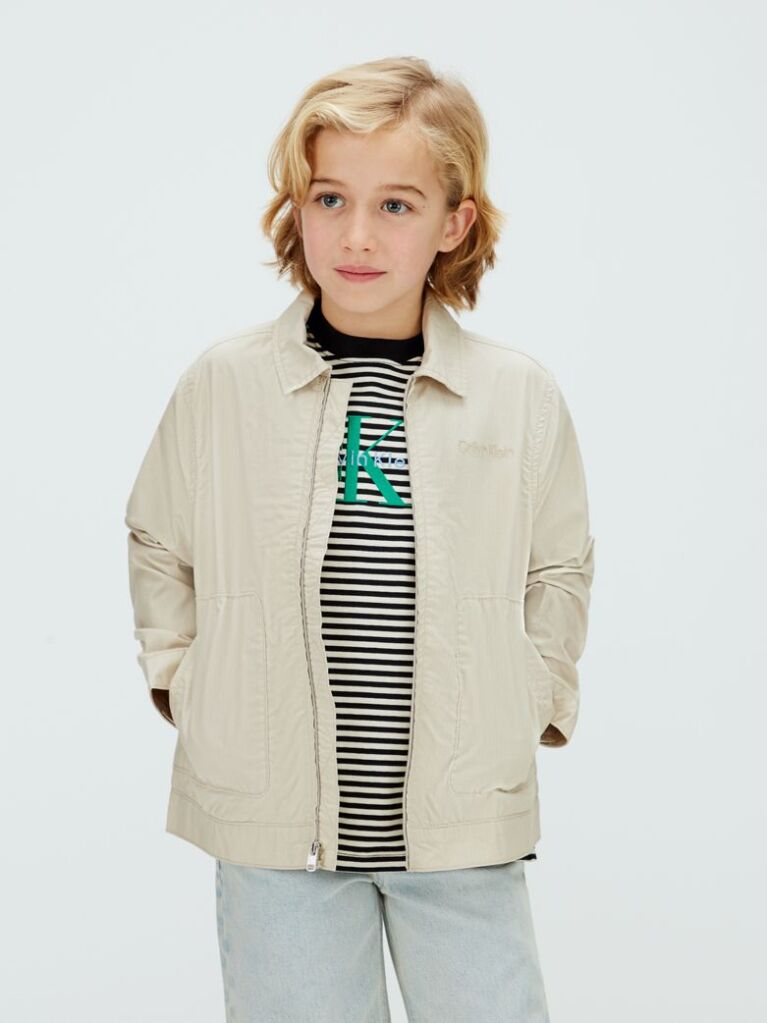 Beige Ripstop Jacket  Boys
