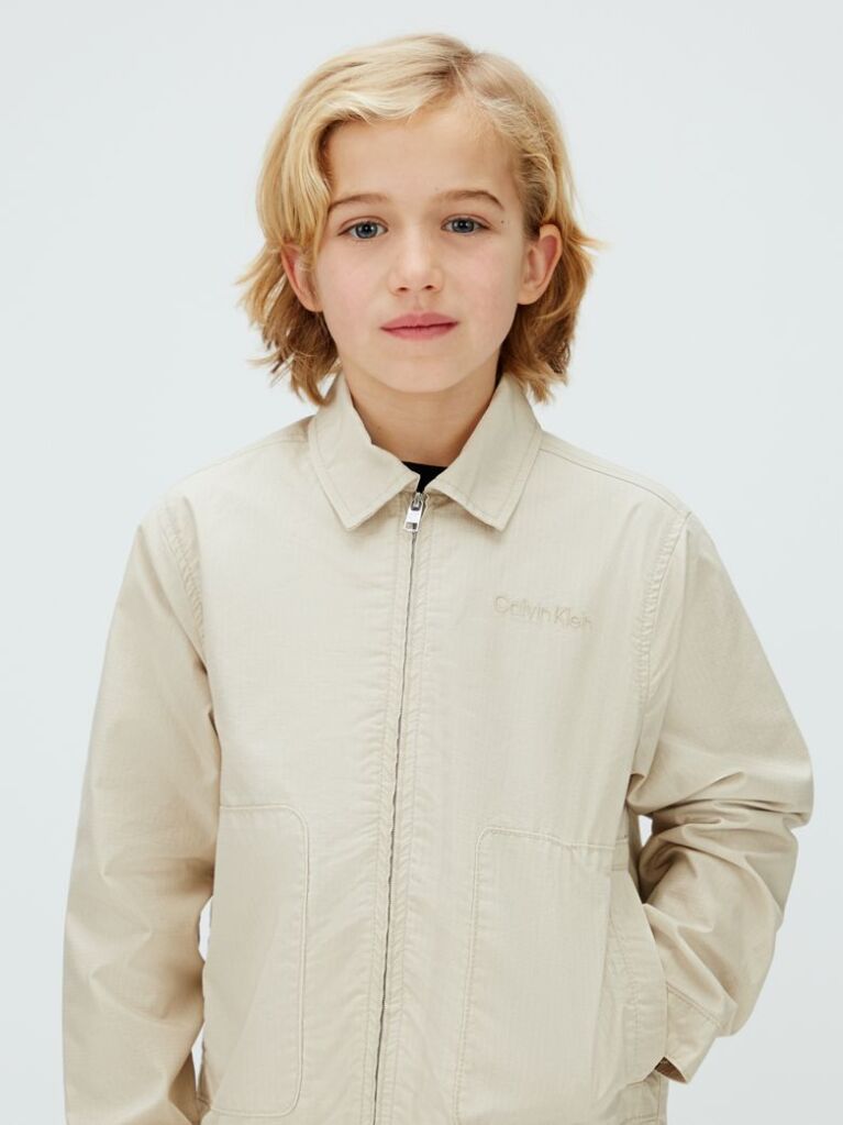 Beige Ripstop Jacket  Boys