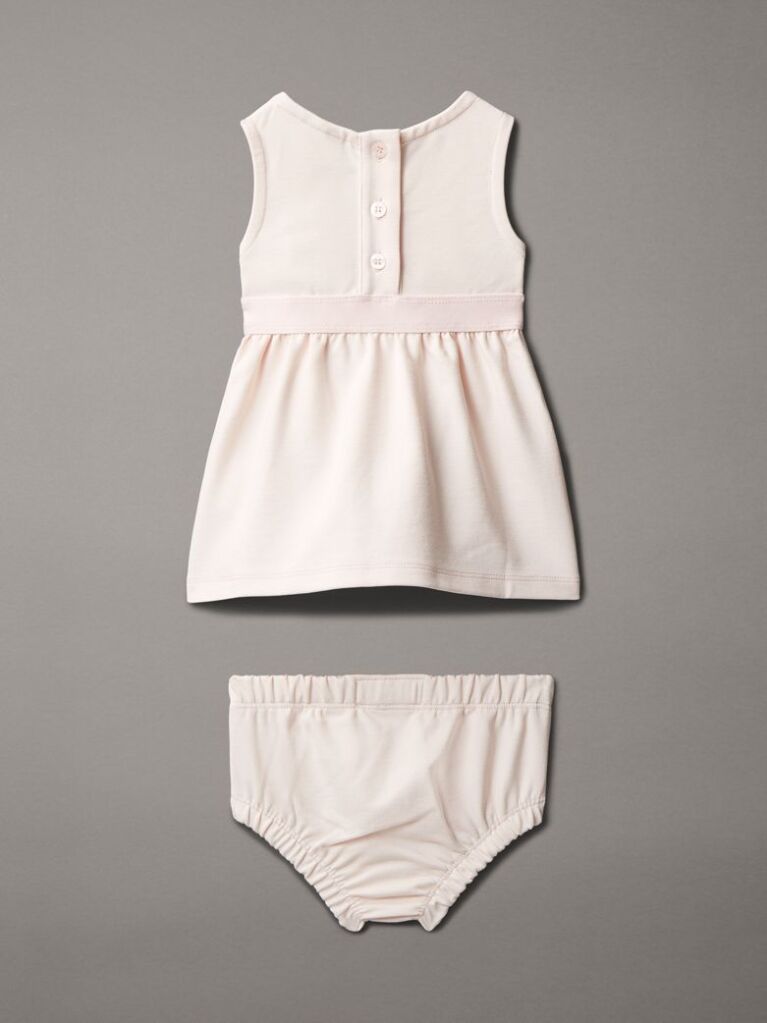 Pink Newborn Flared Milano Dress  Newborn