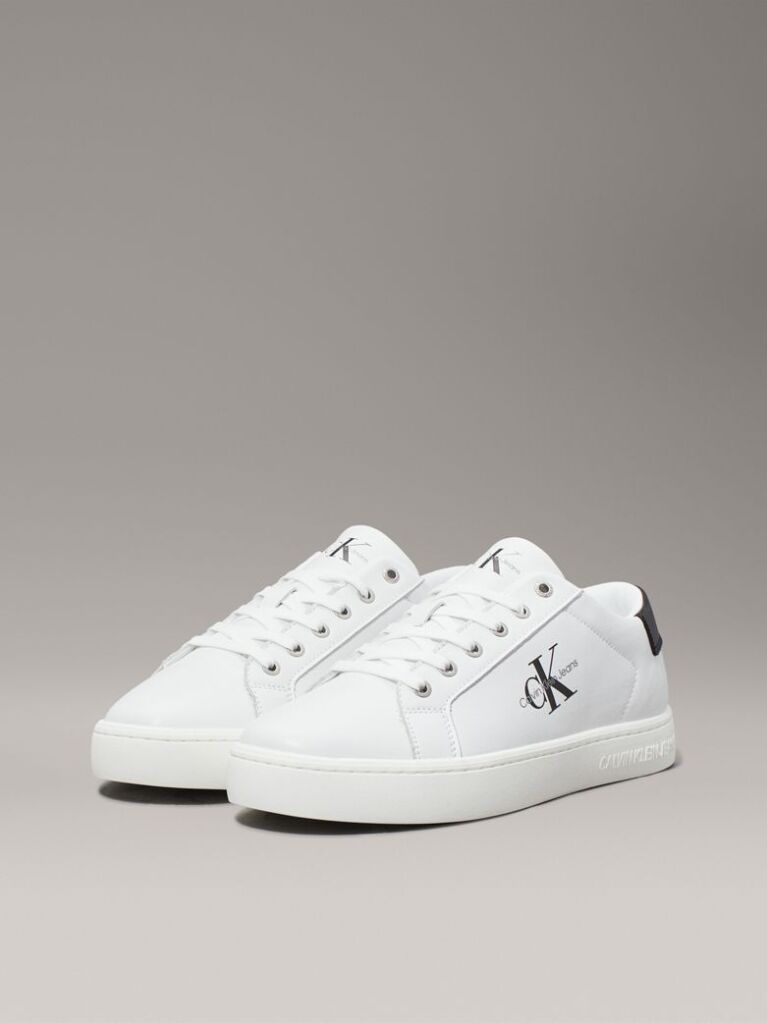 White Leather Trainers  Men