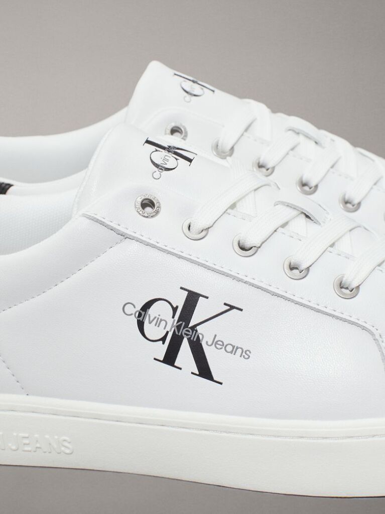 White Leather Trainers  Men
