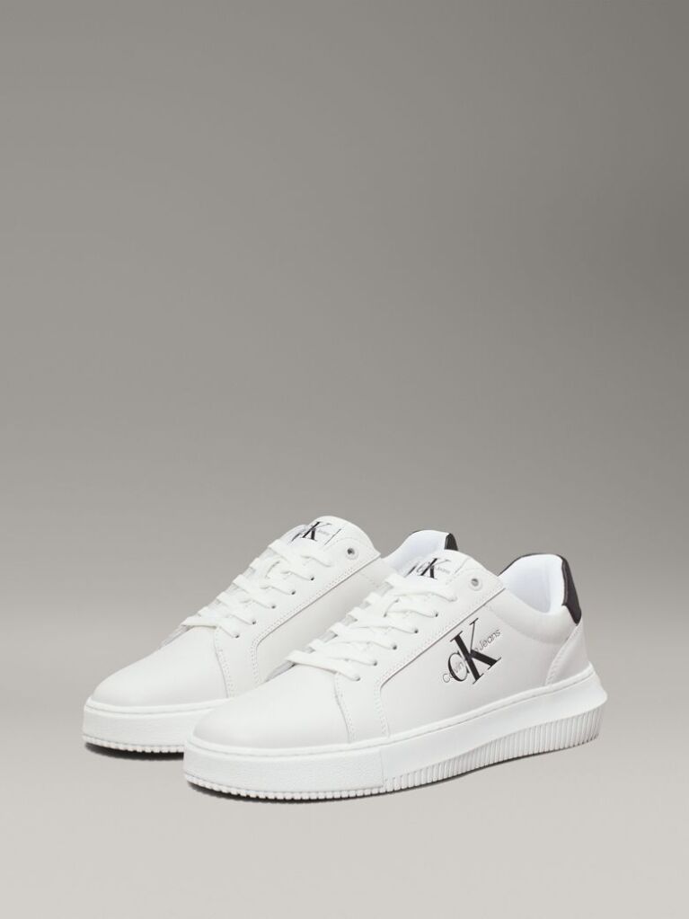 White Leather Chunky Trainers  Men