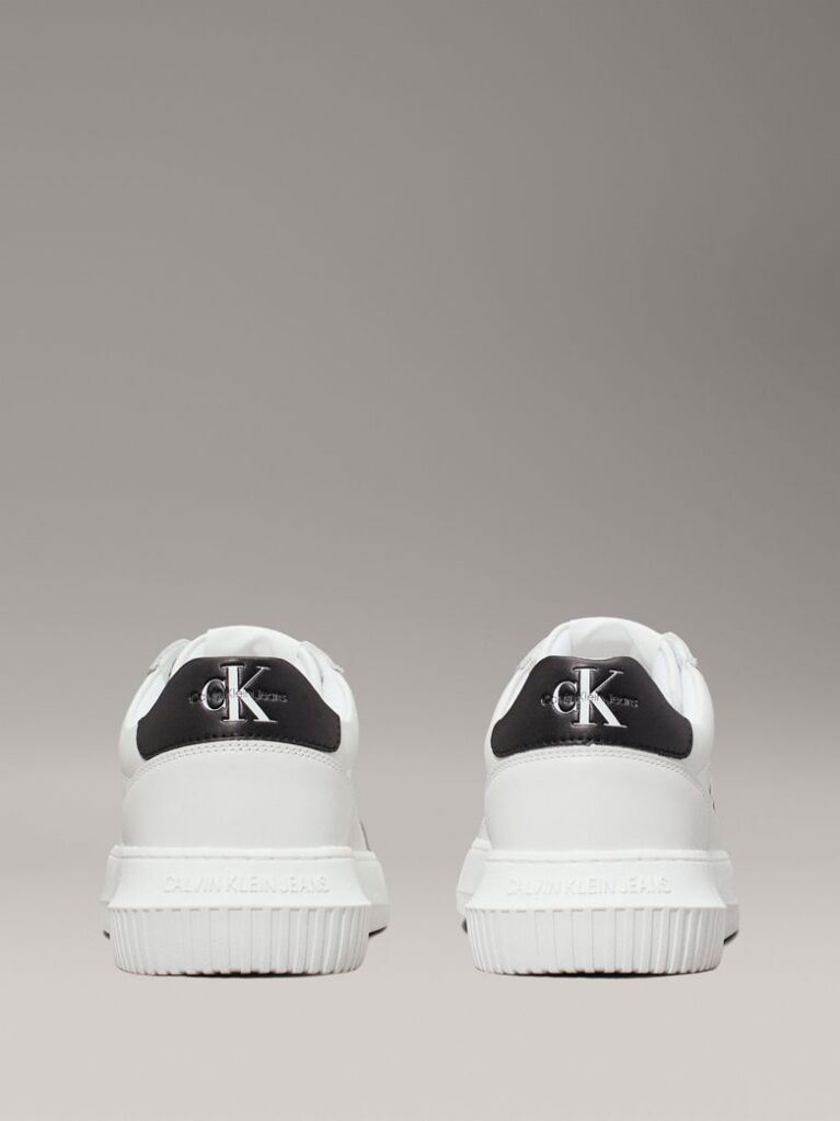 White Leather Chunky Trainers  Men
