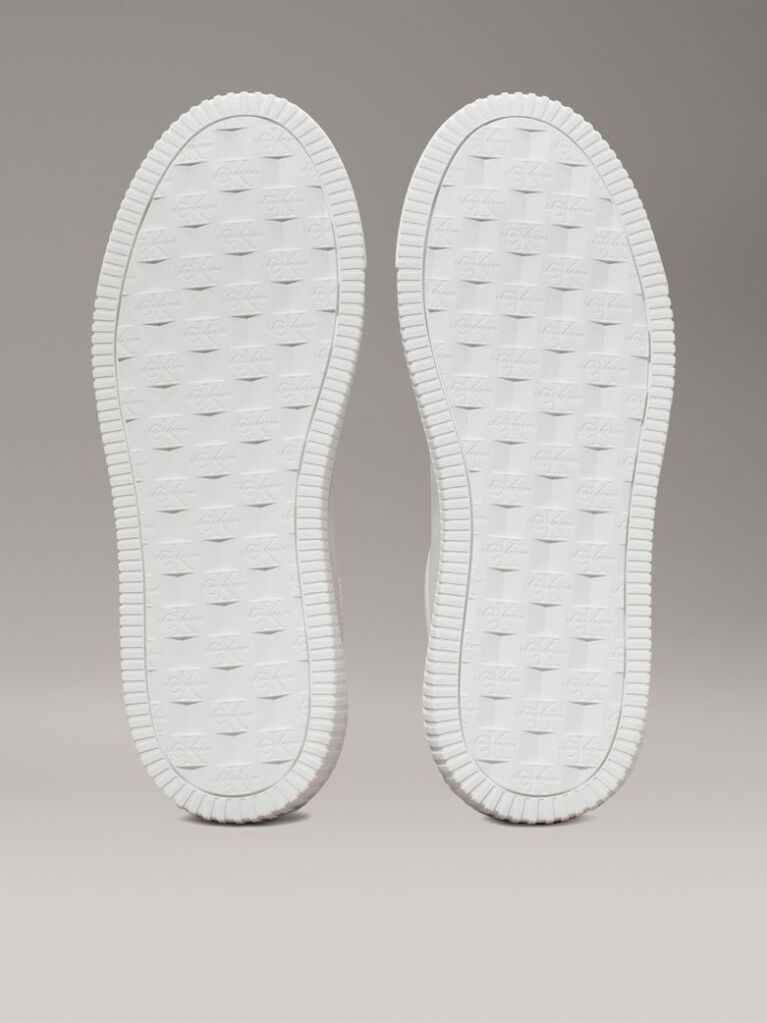 White Leather Chunky Trainers  Men