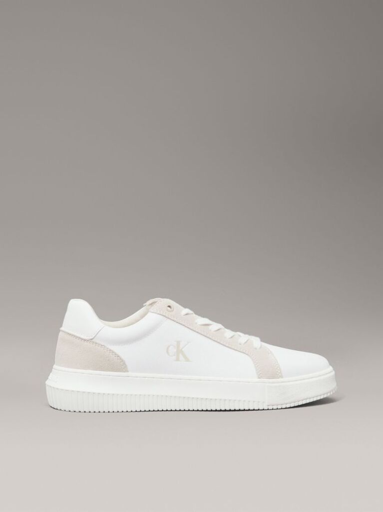 White Canvas Trainers  Men