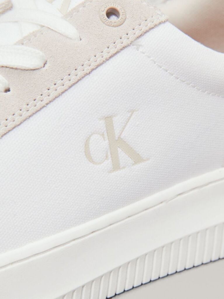 White Canvas Trainers  Men