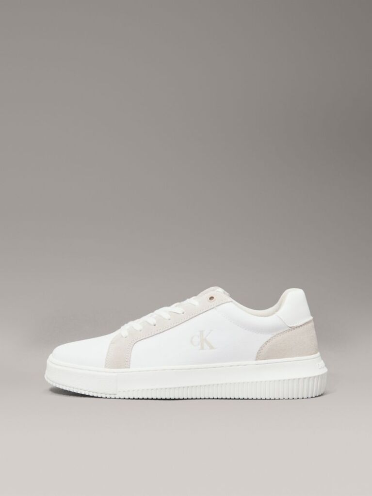 White Canvas Trainers  Men