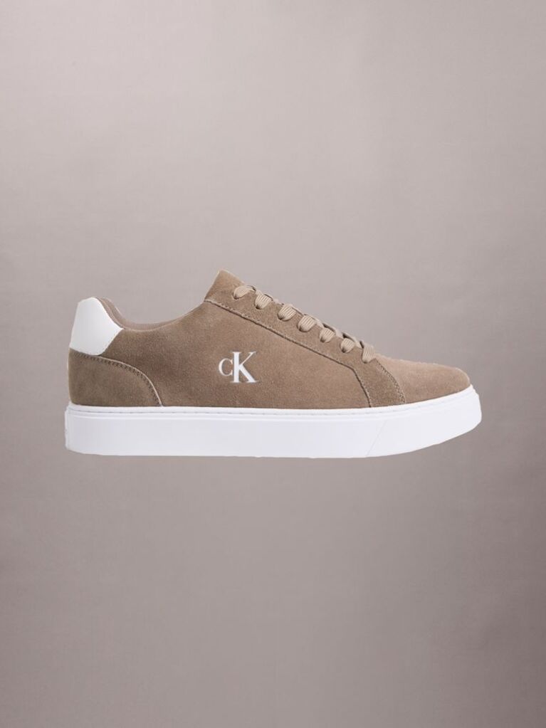 Brown Athena - Suede Signature Logo Trainers  Men