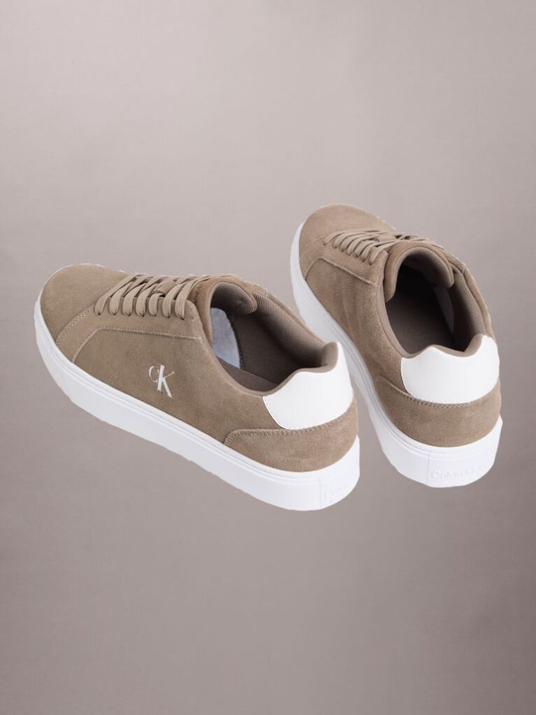 Brown Athena - Suede Signature Logo Trainers  Men