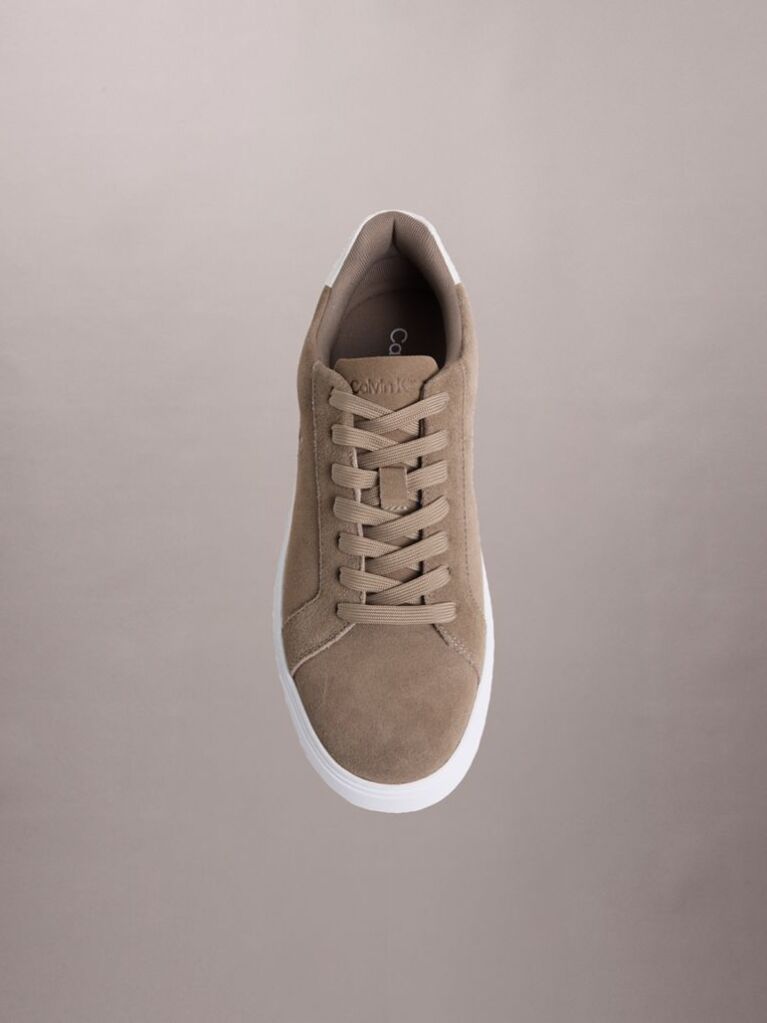 Brown Athena - Suede Signature Logo Trainers  Men