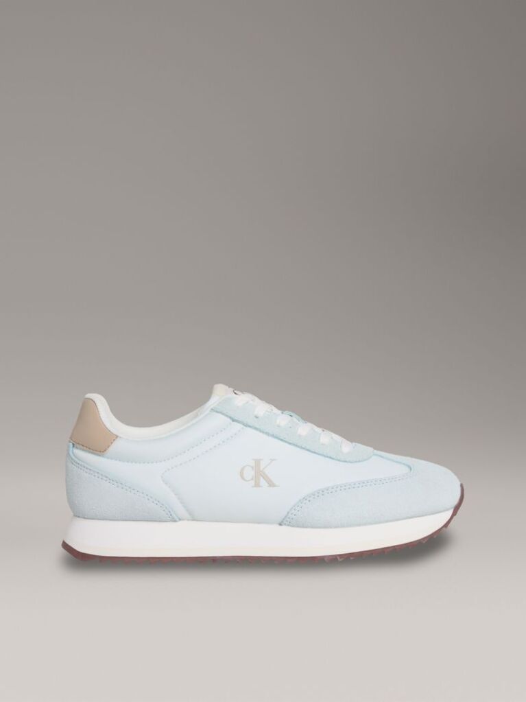 Blue Leather Trainers  Women