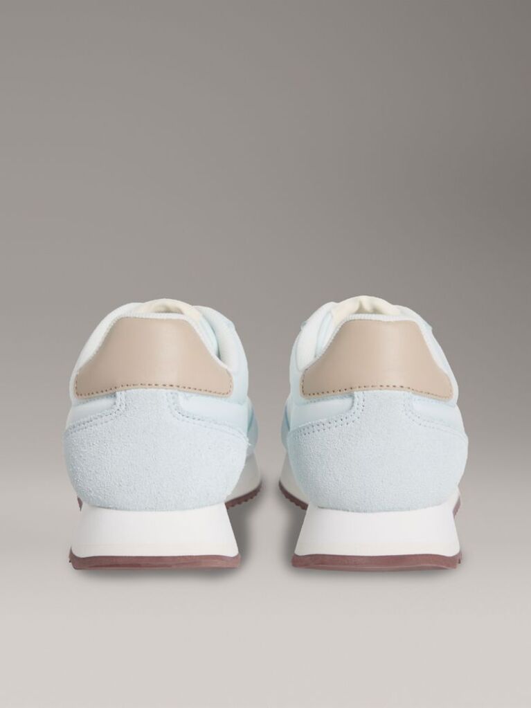 Blue Leather Trainers  Women