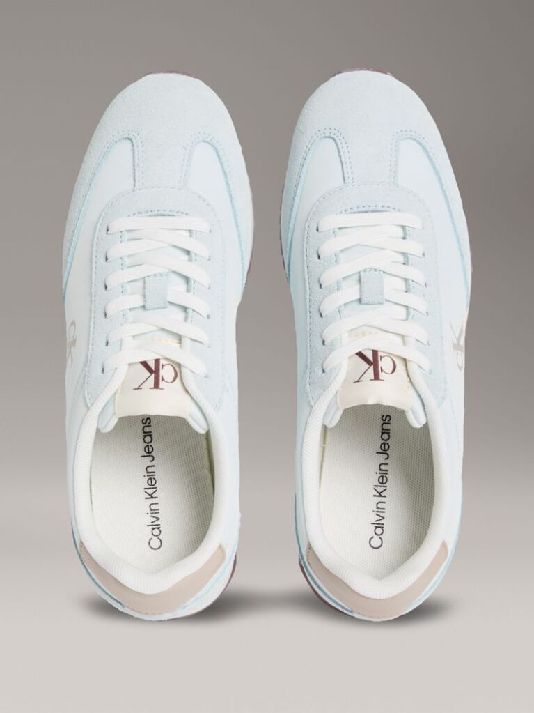 Blue Leather Trainers  Women